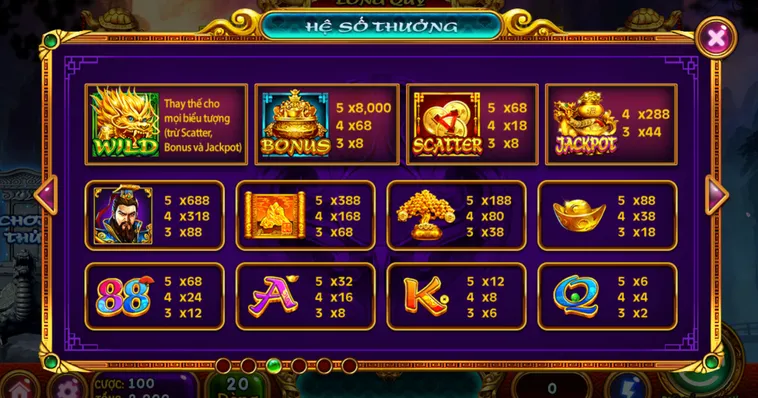 Slot Game Long Quy Chi Bảo Tại BomWin Trò Chơi Quay Hũ Có Giải Thưởng Lớn