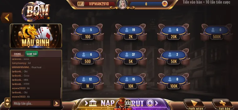 Hướng Dẫn Cách Chơi Mậu Binh Tại BomWin Hiệu Quả Nhất Cho Game Thủ