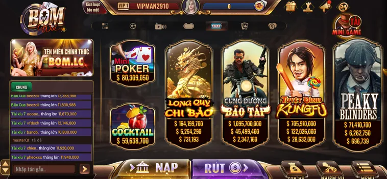 Sảnh Trò Chơi Slot Game BomWin Để Chinh Phục Những Phần Thưởng Giá Trị Khổng Lồ