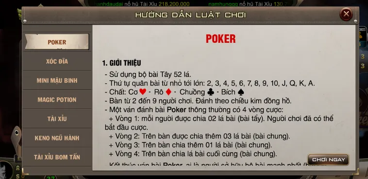 Trải Nghiệm Đỉnh Cao Với Sảnh Poker Tại BomWin Hấp Dẫn Nhất Hiện Nay