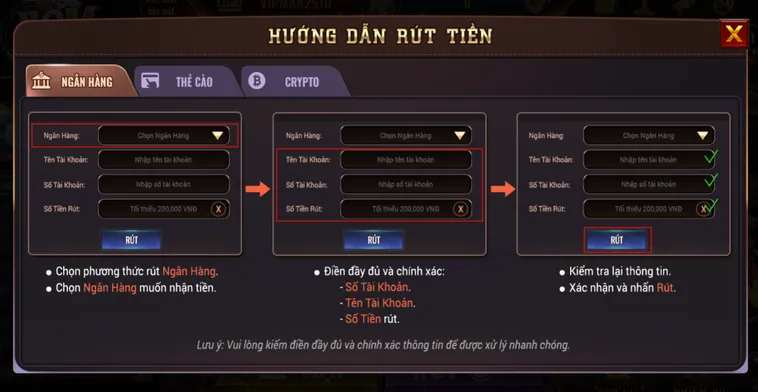 Rút Tiền Về Ngân Hàng Tại BomWin Hướng Dẫn Quy Trình Giao Dịch Nhanh Chóng Và An Toàn