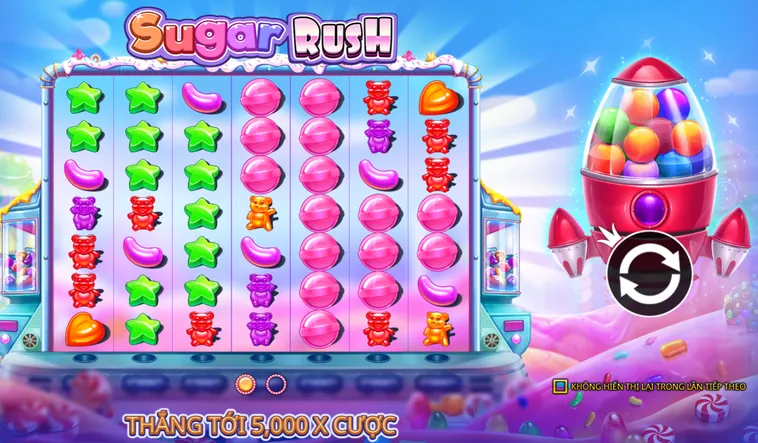 Trải Nghiệm Slot Game Sugar Rush Tại BomWin Với Tỷ Lệ Nổ Hũ Cao
